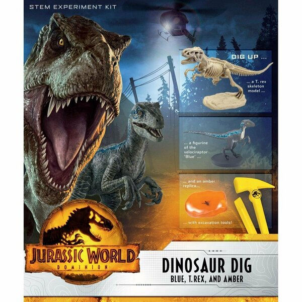 Thames & Kosmos Jurassic World Dominion Dinosaur Dig - Blue, T Rex & Amber 556001